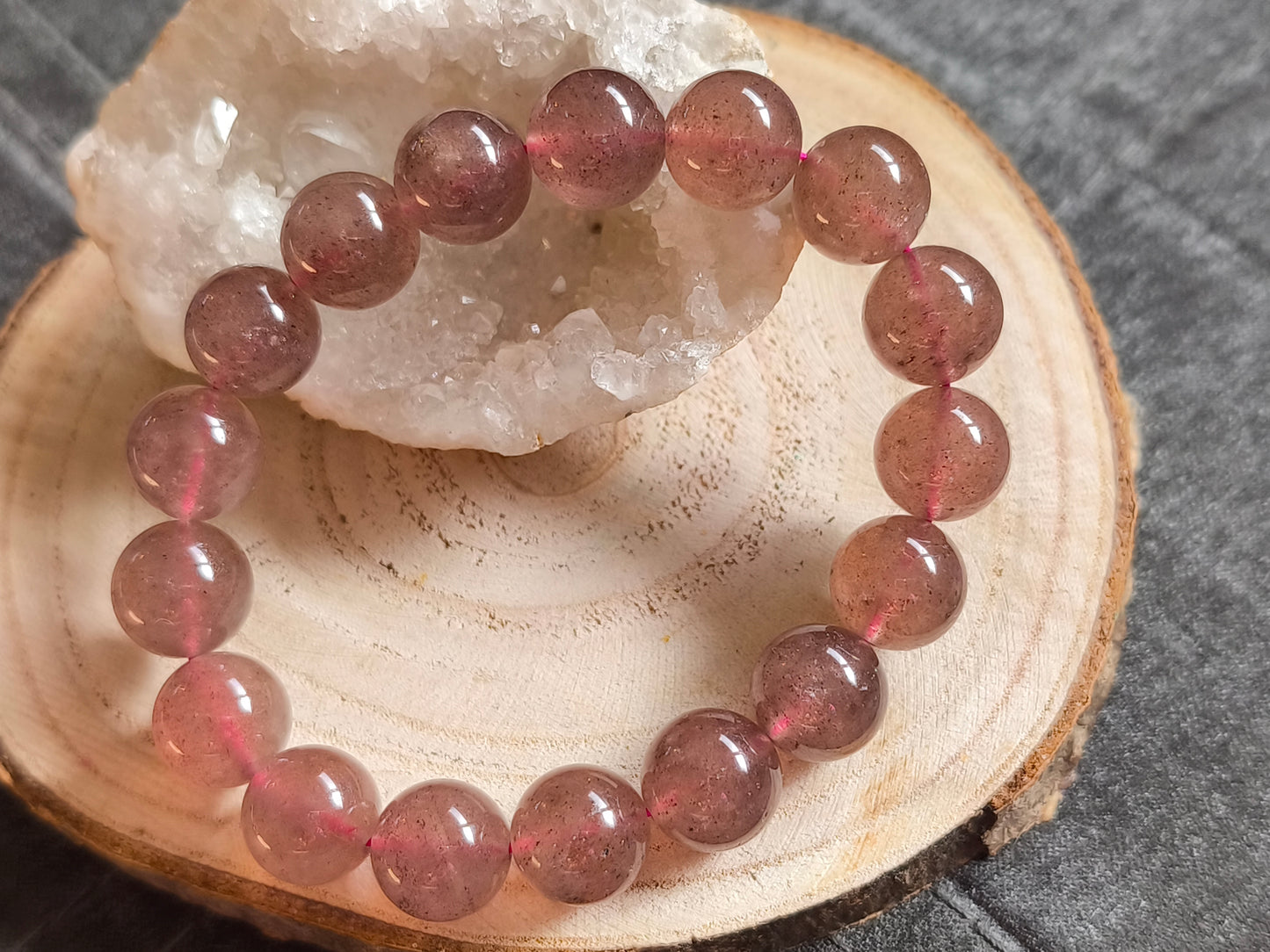 Bracelet Quartz fraise