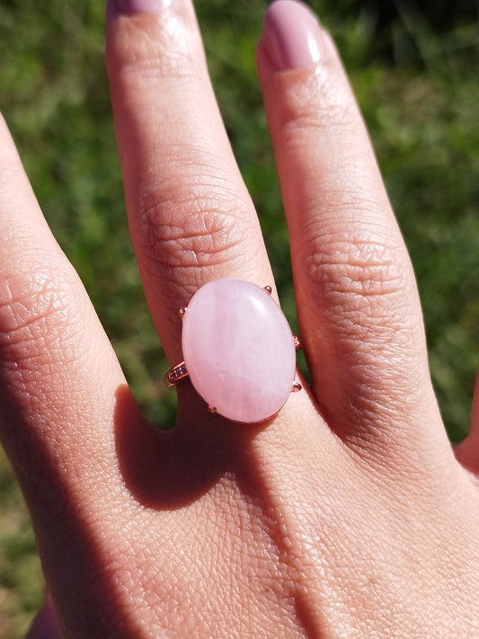 Bague quartz rose